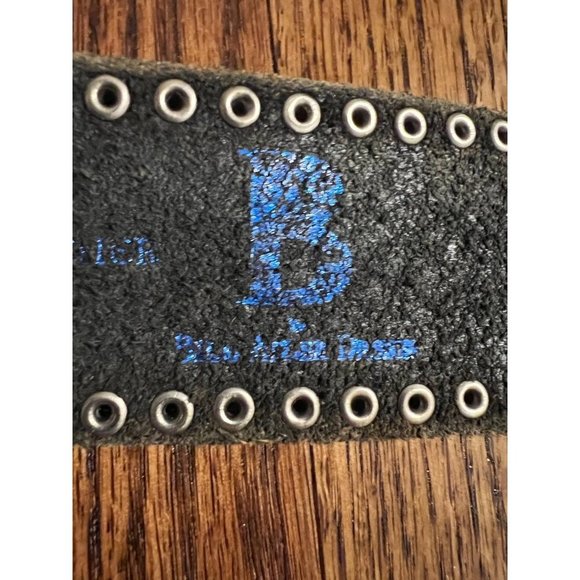 Bill Adler Designs | Black Brown Studded Belt Solid Brass Silver Leather - Picture 4 of 4